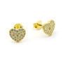 Orecchini a cuore in argento dorato e zirconi 18,00 € Orecchini Donna