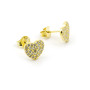 Orecchini a cuore in argento dorato e zirconi 18,00 € Orecchini Donna