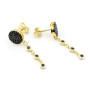 Zoppi Jewels:Orecchini in argento dorato e pietre nere