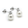 Zoppi Jewels:Orecchini in argento con zircone e perla 8mm