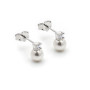 Zoppi Jewels:Orecchini in argento con perla 6mm e pietra:11,00 €