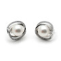 Zoppi Jewels|Orecchini a bottone in argento con perla e pietre