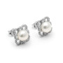 Zoppi Jewels|Orecchini a toppe in argento con perla e pietre