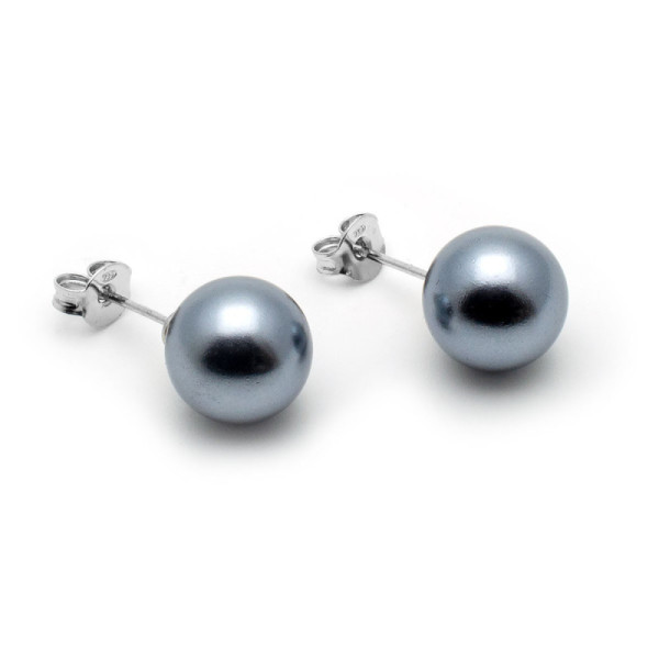 Zoppi Jewels:Orecchini in argento con perla grigia 10mm:11,00 €
