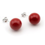 Zoppi Jewels|Orecchini in argento con corallo 12 mm