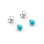 Orecchini in argento con pallino di turchese 4mm 8,00 € Orecchini con gemme