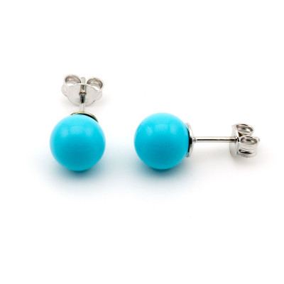 Orecchini con gemmeOrecchini a pallino di agata bianca in argento15,00 €