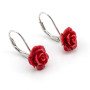 Zoppi Jewels|Orecchini monachella in argento con roselline di corallo