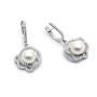 Orecchini in argento con perla e pietre 55,00 € Orecchini Donna