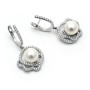 Orecchini in argento con perla e pietre 55,00 € Orecchini Donna