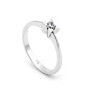 Zoppi Jewels|Anello solitario in argento con zircone naturale Ct. 0,11