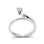 Anello solitario in argento con zircone naturale Ct. 0,20 40,00 € Anelli Donna