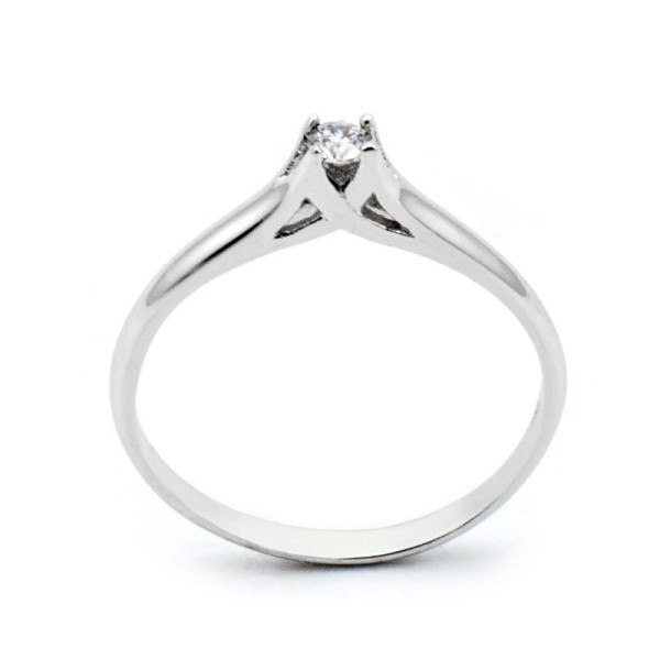 Zoppi jewels|Anello solitario in argento con zircone natuirale Ct. 0,06|28,00 €