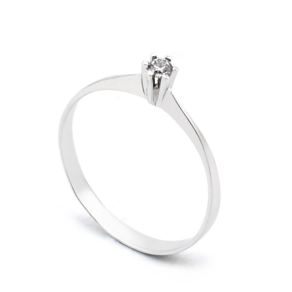 Zoppi jewels|Anello solitario in argento con zircone naturale Ct. 0,05|28,00 €