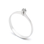 Zoppi jewels|Anello solitario in argento con zircone naturale Ct. 0,05|28,00 €