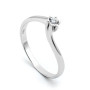 Anello solitario in argento con zircone naturale Ct. 0,10 40,00 € Anelli Donna