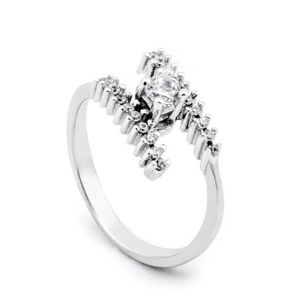 Anello solitario in argento con zirconi naturali Ct. 0,30 60,00 € Anelli Donna