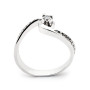 Anello solitario in argento con zirconi naturali Ct. 0,27 55,00 € Anelli Donna