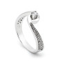 Anello solitario in argento con zirconi naturali Ct. 0,27 55,00 € Anelli Donna