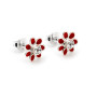 Orecchini bimba a fiorellini rossi con pietra in argento 12,00 € Orecchini Kids