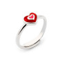 Anello con cuoricino rosso in argento 16,00 € Anelli Kids