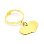 Anello con cuore pendente in argento dorato 25,00 € Anelli Donna