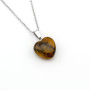 Cuore in pietra Occhio di tigre naturale con catenina acciaio 12,00 € Collane con gemme