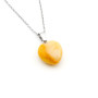Zoppi Jewels:Cuore in pietra Agata naturale con catenina acciaio