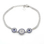 Bracciale tennis con centrale cerchi a pavè in argento 80,00 € Bracciali Donna
