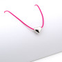 Collarino laccetto regolabile fucsia con cuore in argento 20,00 € Collane Donna
