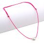 Collarino laccetto regolabile fucsia con cuore in argento 20,00 € Collane Donna
