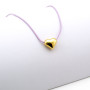 Collarino laccetto regolabile viola con cuore in argento 20,00 € Collane Donna
