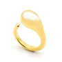 Zoppi Jewels|Anello goccia bombata elettroformata in argento oro