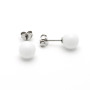 Orecchini a pallino di agata bianca in argento 15,00 € Orecchini con gemme
