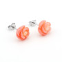 Orecchini in argento con roselline di corallo rosa 18,00 € Orecchini con gemme