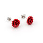 Orecchini in argento con roselline di corallo rosso 10,00 € Orecchini con gemme