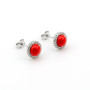 Zoppi Jewels:Orecchini in argento con corallo rosso e cristalli swarovski