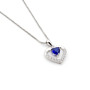 Zoppi Jewels:Collana con cuore in argento con zaffiro e zirconi bianchi