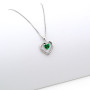 Collana con cuore in argento con smeraldo e zirconi bianchi 38,00 € Collane Donna