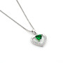Collana con cuore in argento con smeraldo e zirconi bianchi 38,00 € Collane Donna