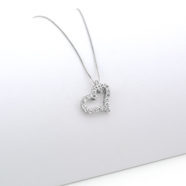 Zoppi Jewels:Collana con cuore con zirconi in argento 925:38,00 €