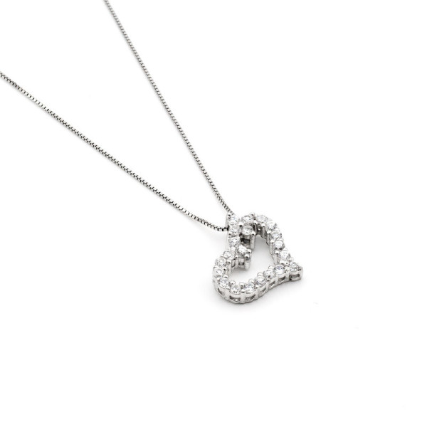 Zoppi Jewels:Collana con cuore con zirconi in argento 925:38,00 €