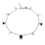 Cavigliera in argento con croci e cristalli neri 35,00 € Cavigliere