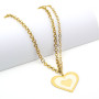 Zoppi Jewels|Collana a catena con cuore in bronzo placcato oro 24kt