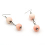 Zoppi Jewels|Orecchini con pietre rosa in bronzo galvanizzato oro 24kt