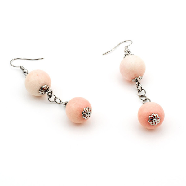 Zoppi jewels|Orecchini con pietre rosa in bronzo galvanizzato oro 24kt|34,90 €