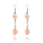 Zoppi Jewels|Orecchini con pietre rosa in bronzo galvanizzato oro 24kt