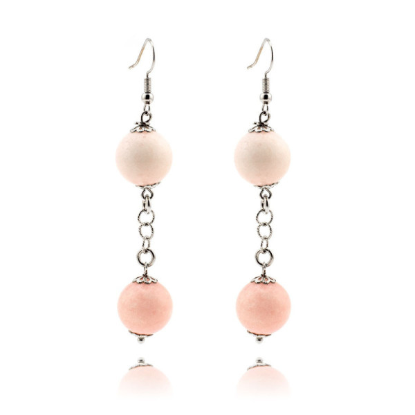 Zoppi jewels|Orecchini con pietre rosa in bronzo galvanizzato oro 24kt|34,90 €