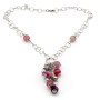Zoppi Jewels|Collana a catena con grappolo e pietre porpora