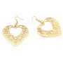 Orecchini pendenti a cuore trarforato in bronzo placcato oro 34,90 € Promozioni